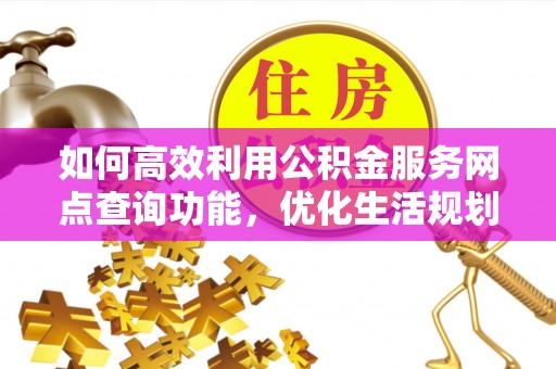 鹿谷如何高效利用公积金服务网点查询功能，优化生活规划