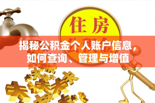 鹿谷揭秘公积金个人账户信息，如何查询、管理与增值