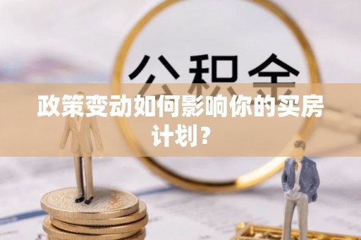 鹿谷政策变动如何影响你的买房计划？