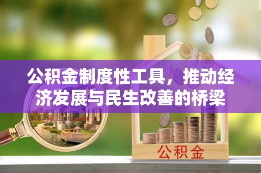 鹿谷公积金制度性工具，推动经济发展与民生改善的桥梁