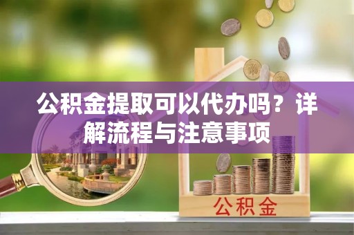 鹿谷公积金提取可以代办吗？详解流程与注意事项