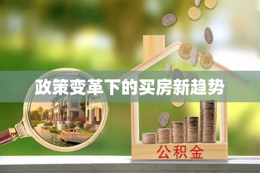 鹿谷政策变革下的买房新趋势