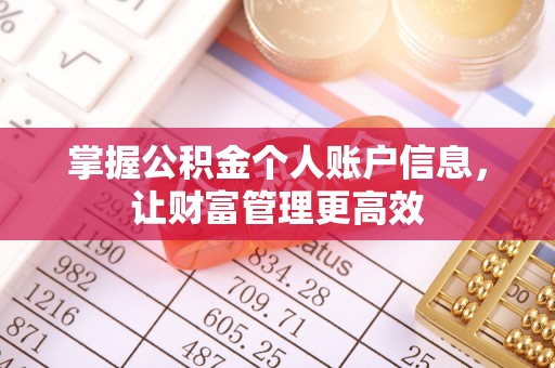 鹿谷掌握公积金个人账户信息，让财富管理更高效