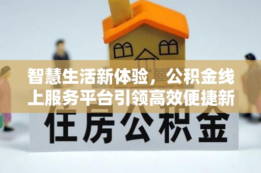 鹿谷智慧生活新体验，公积金线上服务平台引领高效便捷新时代