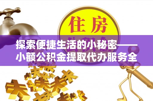 鹿谷探索便捷生活的小秘密——小额公积金提取代办服务全解析