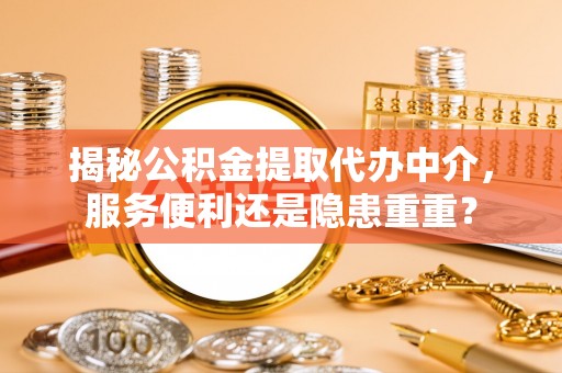 鹿谷揭秘公积金提取代办中介，服务便利还是隐患重重？