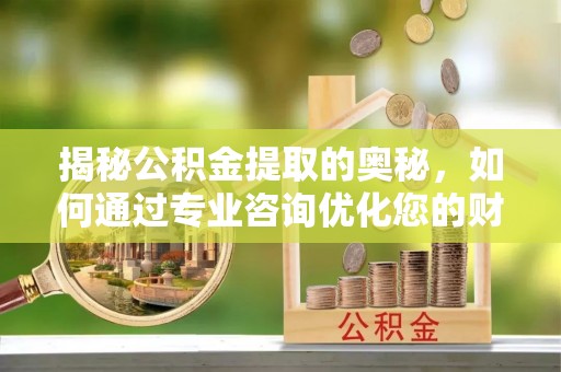 鹿谷揭秘公积金提取的奥秘，如何通过专业咨询优化您的财务规划