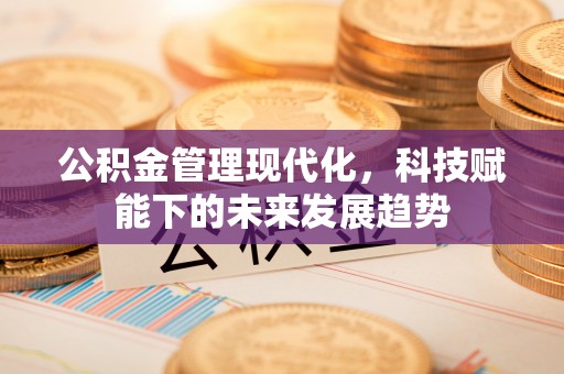 鹿谷公积金管理现代化，科技赋能下的未来发展趋势