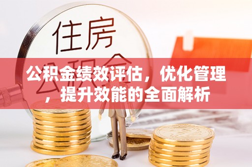 鹿谷公积金绩效评估，优化管理，提升效能的全面解析